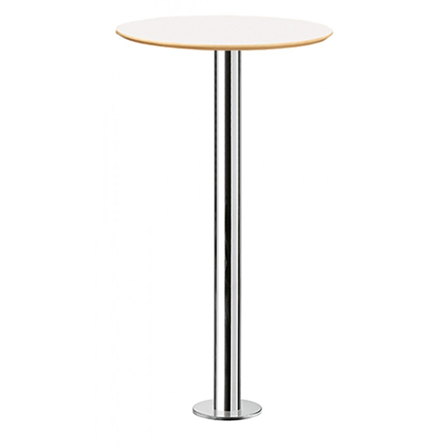 Masa uz comercial rotunda inalta din lemn si otel Metalmobil XT 477 AF